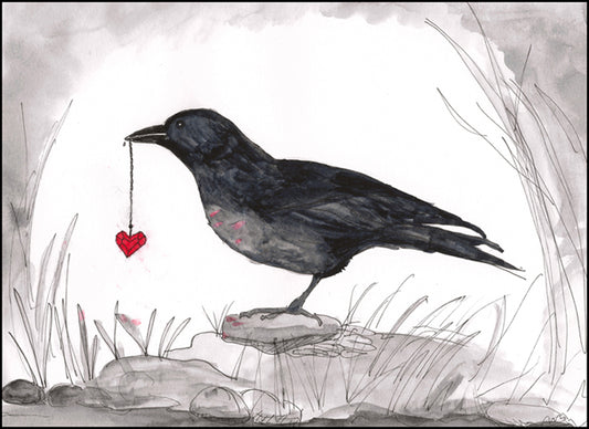"Crow Found a Treasure" - Note Cards