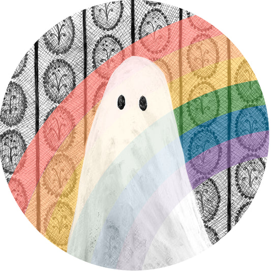 Rainbow Ghost Sticker